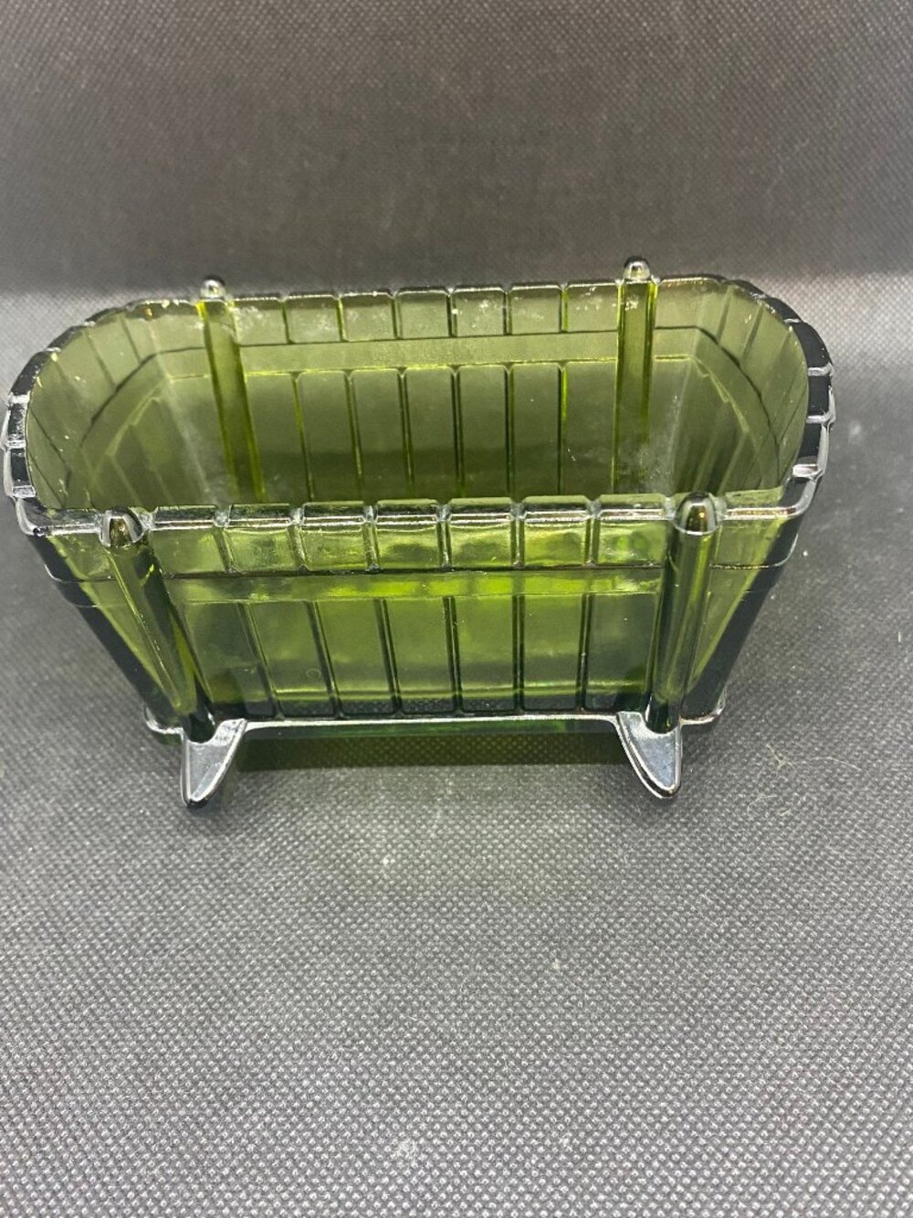 Indiana Glass Olive Green Cradle